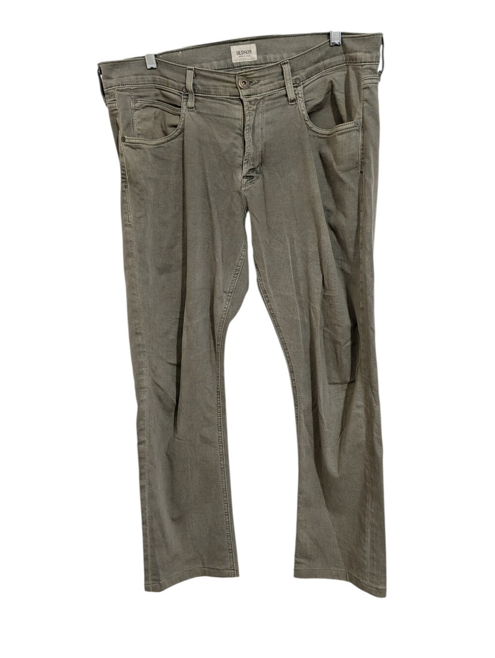 Hudson Blake Slim Straight Olive Green Men's Jeans 33